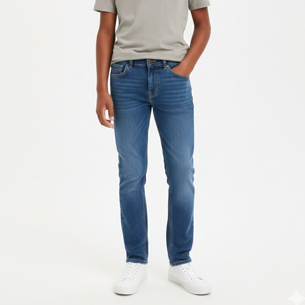 levi's 511 slim fit boys jeans size 12 regular medium wash denim adjustable wais